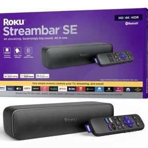 Roku Streambar SE Black Soundbar with Remote